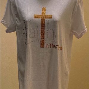 Faith in the fire Rhinestone T-shirt